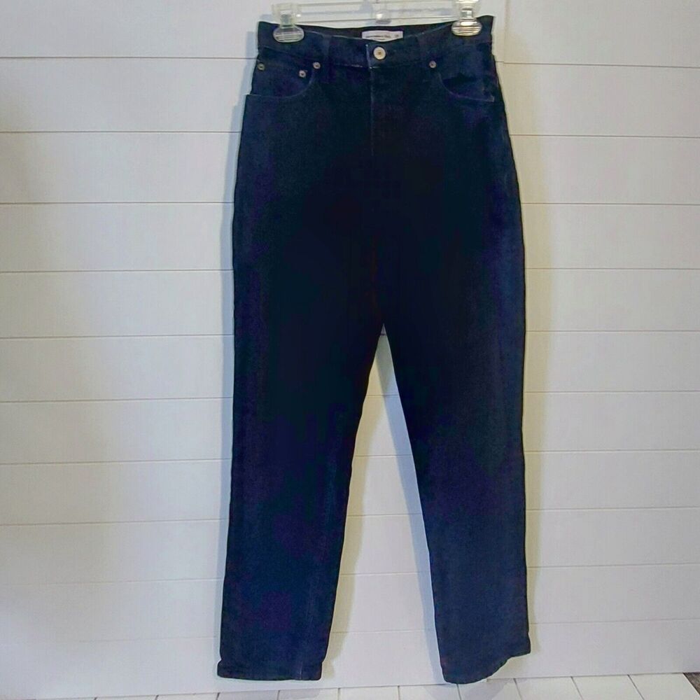 Abercrombie Fitch Womens 28/6 90s Straight Ultra Hi Rise Curve Love Black 31" In